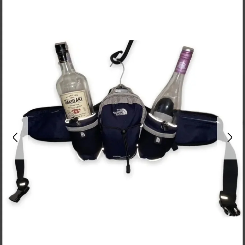 The North Face Vintage 90s Water Bottle Multi Compartment Hiking Waist Belt
